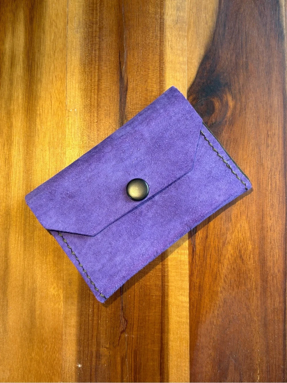 Handmade Leather Card Holder and Tassel Set